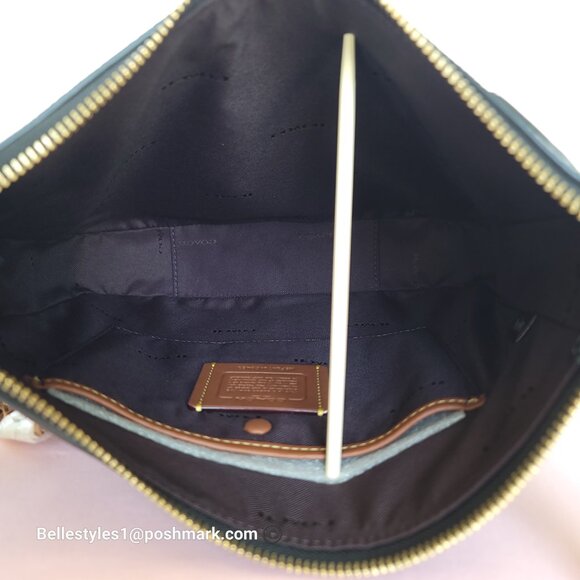 COACH Chaise Pebbled Leather Crossbody Bag- Black color 🎈$238. - Picture 13 of 16